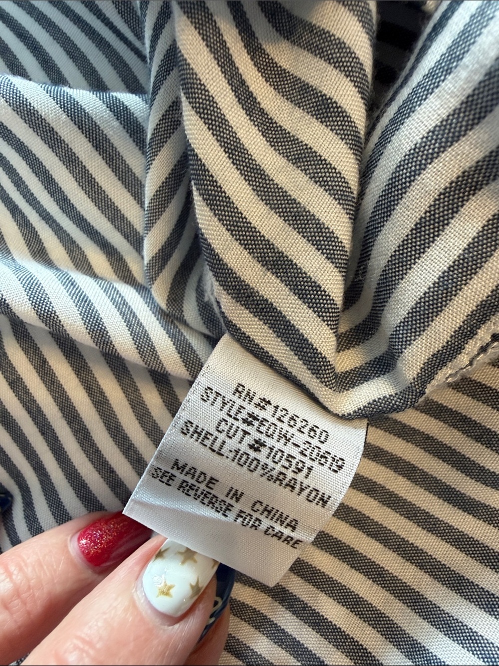 Velvet Heart Blue and White Striped Button Down Shirt - Picture 6 of 6